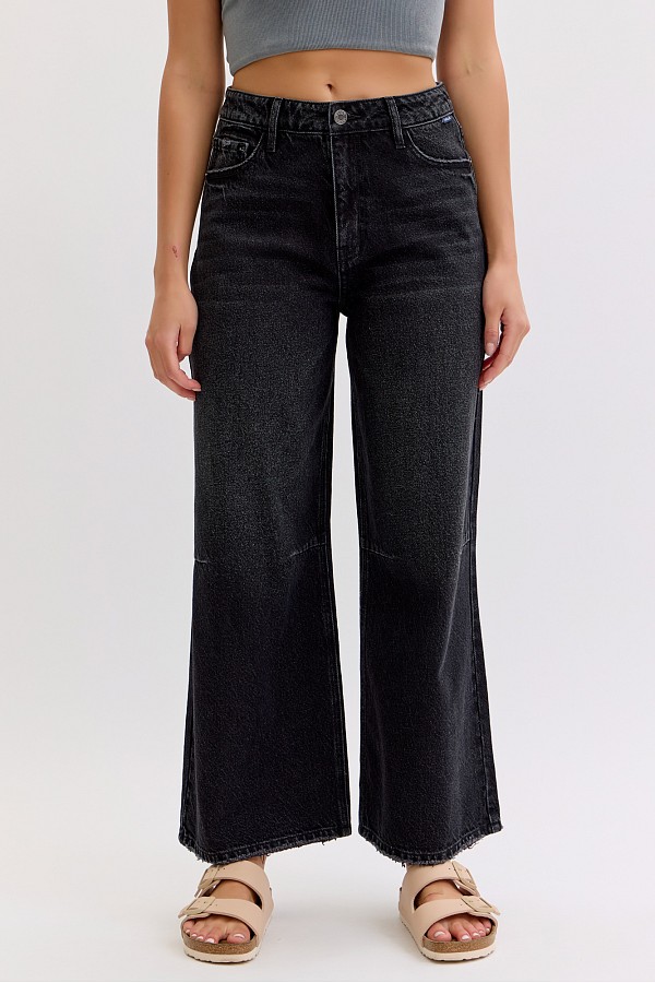 High Rise Crop Wide Leg